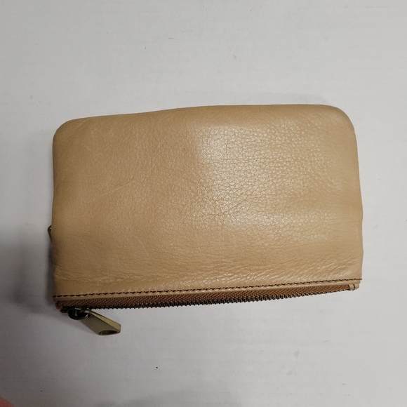 Fossil Explorer Wallet Leather Tan Zip Vintage Y2K - Picture 2 of 6
